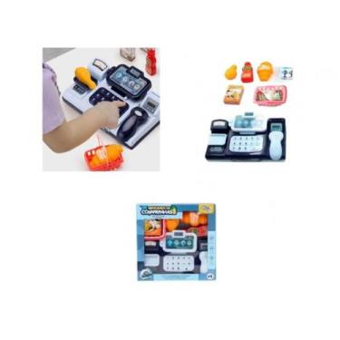 Imagem de Brinquedo Caixa Registradora Mini Mercado Comidinha Scaner - Wellkids