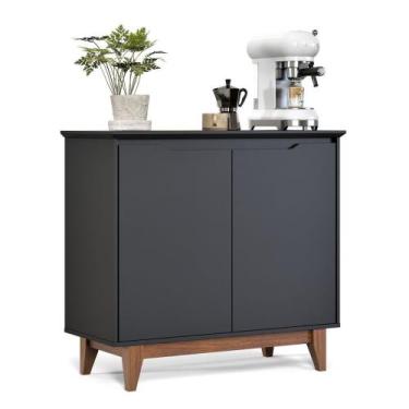 Imagem de Buffet 2 Portas Flow Sem Gaveta Aparador Balcão De Cozinha Ou Sala De 