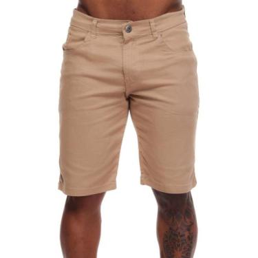 Imagem de Bermuda Social Masculina Sarja Skinny com Lycra - Mitchelgutto, Bege, 