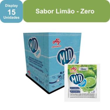 Imagem de Kit Refresco em Pó MID ZERO Sabor Limão Com 15 Unidades de 8g