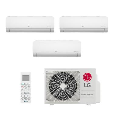 Imagem de Ar Condicionado Multi Split Inverter LG 21.000 BTUs (2 Evap 9.000 e 1 Evap 12.000) Quente/Frio 220V Monofásico
