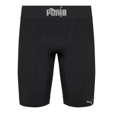 Imagem de Cueca Puma Long Leg Microfibra Sem Costura Adulto Cós 45MM, Preto, EG