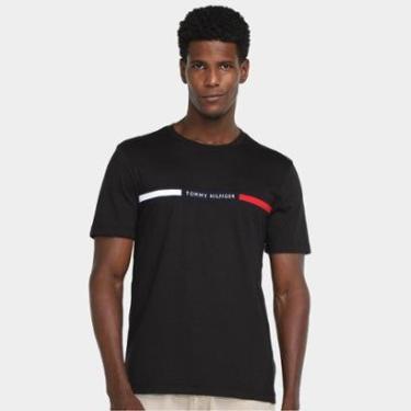 Imagem de Camiseta Tommy Hilfiger Chest Insert Masculina Preto-Masculino
