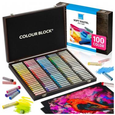 Imagem de Kit Lápis de Cor Profissional com Maleta de Madeira 100 Peças, COLOUR BLOCK, Preta