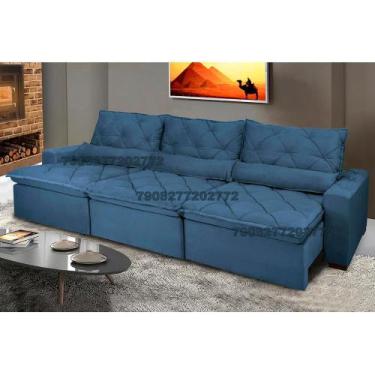 Imagem de Sofá Lisboa. 4,12m Retrátil, Reclinável com Molas no Assento e Almofad