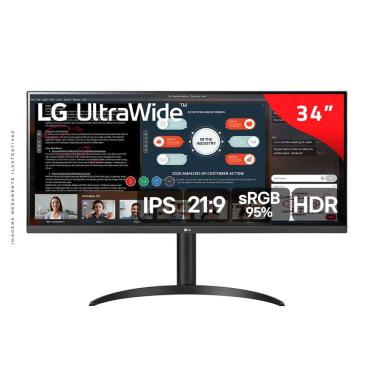 Imagem de Monitor Ultra Wide LG 34WP550, 34", IPS, FULL HD, 5MS, 75HZ, AMD Freesync, HDMI - 34WP550-B