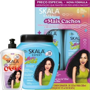 Imagem de Kit Mais Cachos Skala 3 Itens + Gel Líquido