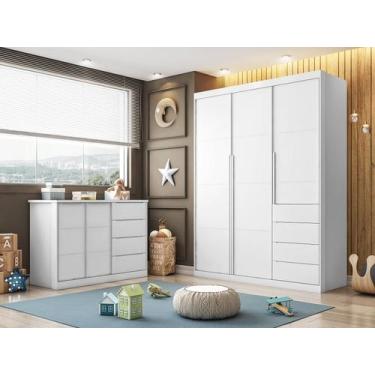 Imagem de Jogo de quarto completo Pérola Branco - Phoenix Baby