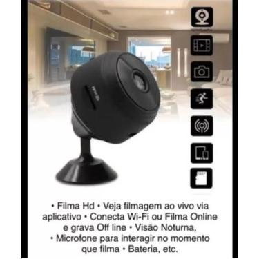 Imagem de A melhor: 4 em 1 - Mini Camera wifi spiã Filmadora de Segurança e vigi