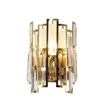 Imagem de Arandela Dourada com Cristais 23cm 2E14