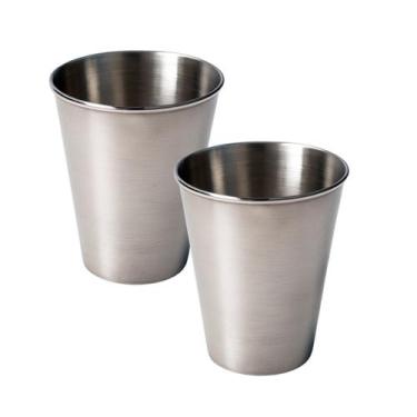 Imagem de Kit 2 Copos Aço Inox 70ml para Drinks Café - Equipe Y