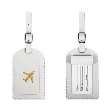 Imagem de Etiqueta De Bagagem Para Viagem De Negócios Em Couro Estampado, Identi