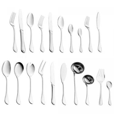 Imagem de Faqueiro de inox Avalon com 130 peças - Wolff, PTA