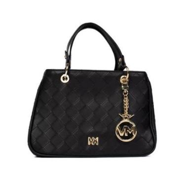 Imagem de Bolsa Feminina Via Marte Tote Napa Texturizada Média Preta-Feminino