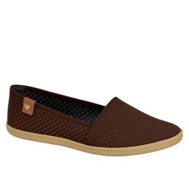 Imagem de Sapato Feminino Slip On Moleca Têxtil Bico Redondo-Feminino