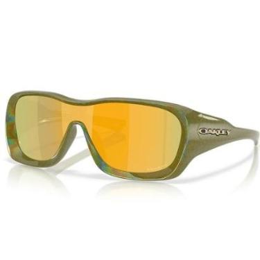 Imagem de Óculos de Sol Oakley De La Salle Fern Spacedust Prizm 24K-Masculino
