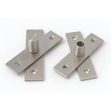 Imagem de Dobradiça Pivô Pino Porta Pivotante 150 Kg Inox Escovado - Congratulat