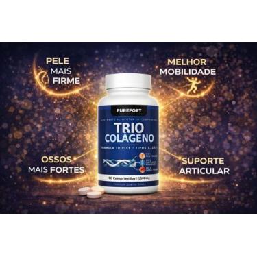 Imagem de Trio Colágeno Tipo 1, 2, 3 I 90 comprimidos - PureFort