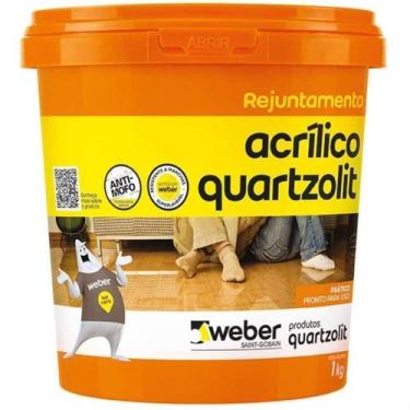 Imagem de Rejunte Acrílico 1kg Cinza Platina Quartzolit