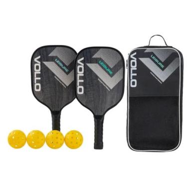 Imagem de Kit Pickleball Lazer 2 Raquetes 4 Bolas e Bolsa Vollo