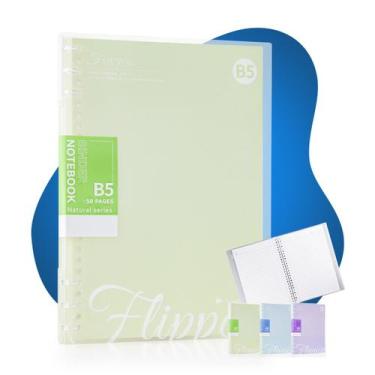 Imagem de Fichario Feminino Escolar B5 6 Argolas Capa Mole Transparent - Hxt, Ve