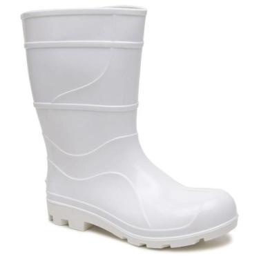 Imagem de Bota Branca Pvc para Açougue Impermeável Antiderrapante - Strano, 41