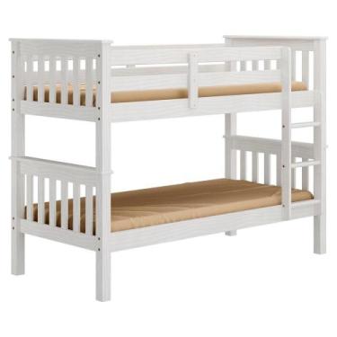Imagem de Beliche Madeira Maciça 730B Marjori - Milani Store, Branco Lavado