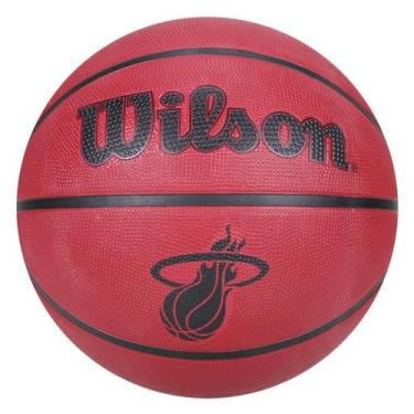 Imagem de Bola Basquete Wilson Team Tribute Miami Heat, Vermelho, Único