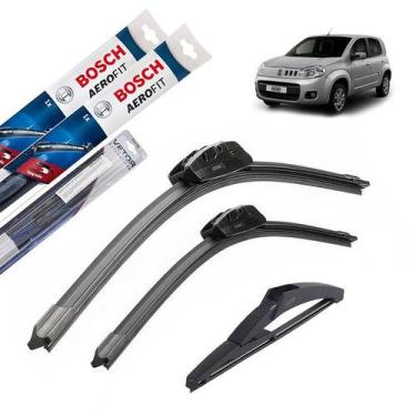 Imagem de Limpador Parabrisa Uno Vivace 2011 2012 2013 2014 + Traseira - Bosch e