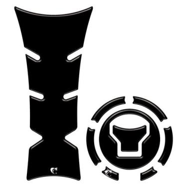 Imagem de Kit Adesivo Protetor de Tanque Moto Honda CB Twister 300F 2025 -Preto 