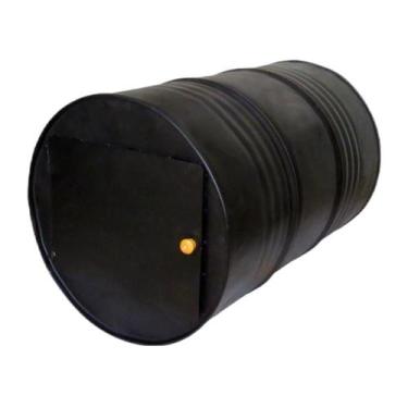 Imagem de Forno Fogão a Lenha Tambor 200L Aço 02 Tabuleiro 80x55x55cm - Ouro Min