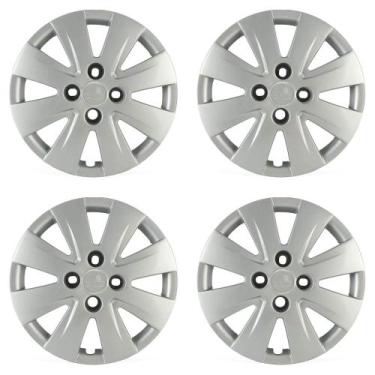 Imagem de Calota Aro 14" cor Prata Modelo Gol, Voyage, Saveiro G5 09/12 Jogo c/ 