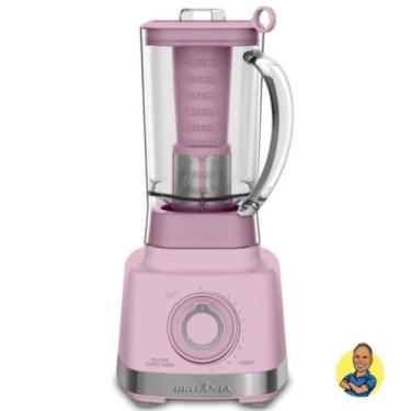 Imagem de Liquidificador Pro Maxx 6 turbo 3 litros Britânia BLQ1300RS 1200W rosa