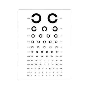 Imagem de Pôster Gráfico De Teste De Visão Snellen, Quadro De Optometria, Pintur