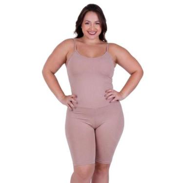 Imagem de Macaquinho Plus Size Segunda Pele Redutor de Medidas com Compressão - 