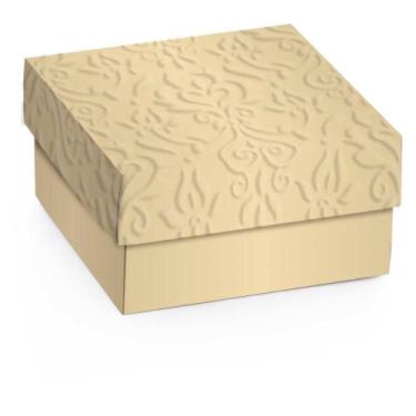 Imagem de Caixa para Presente com Tampa Mini C/RELEVO Ouro G 12CM. PCT.C/10 - Cr