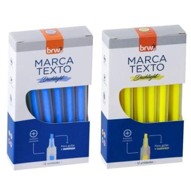 Imagem de Caneta marca-texto BRW Marca Texto Fluorescente Transparente Traço 1-4