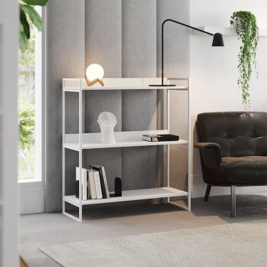 Imagem de Aparador Console Industrial Córdoba 95cm com 3 Prateleiras para Sala Hall Entrada Corre...