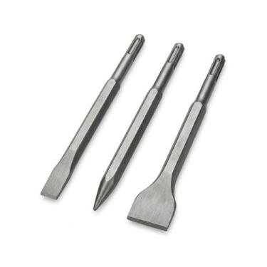Imagem de Kit Ponteira E Talhadeiras Sds Plus Para Martelete 3 Peças Lugatools