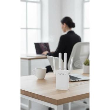 Imagem de Repetidor WiFi 4 Antenas Sinal Forte 300Mbps Branco - Congratulations 