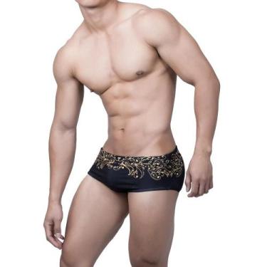 Imagem de Calções de Banho Masculinos Florais - Cintura Baixa e Sexy, BR-G2, Sem