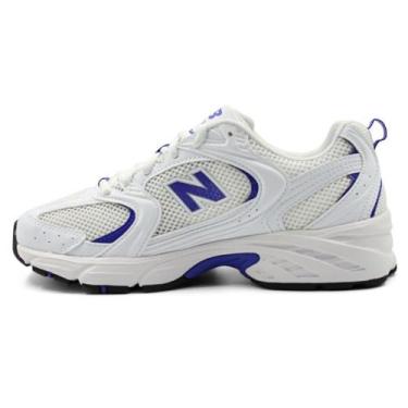 Imagem de Tênis New Balance 530 Unissex Casual, Branco, Azul royal, 34