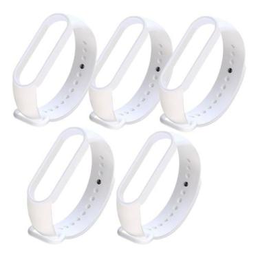 Imagem de Kit 5 Pulseiras Compativel MB5/MB6 Várias Cores Silicone Super Resiste
