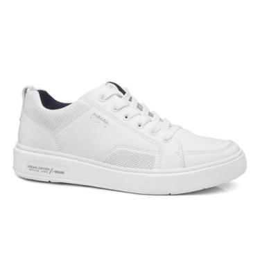 Imagem de Sapatênis Pegada Masculino 111902 Couro, Branco, 40