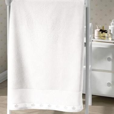 Imagem de Toalha de Banho Velour Jacquard Baby Classic Branco - Dohler