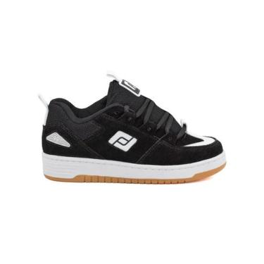 Imagem de Tênis Skate Freeday Spin Masculino Street, Preto, Branco, 37