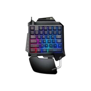 Imagem de Teclado Com Fio Gamer Semi Mecânico One Handed Led Rgb - Knup