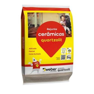 Imagem de Rejunte Quartzolit Marrom Café 5kg Flexível Para Cerâmica