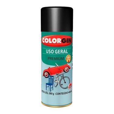 Imagem de Tinta Spray Metálica Uso Geral Spray Uso Geral Metálico Preto Star 400ML para Geladeiras e Bicicletas Colorgin