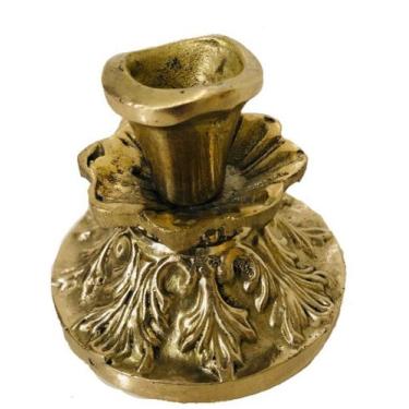Imagem de Castiçal Uma Vela Pequeno 7 Cm Bronze Trabalhado Decoração - ARTS